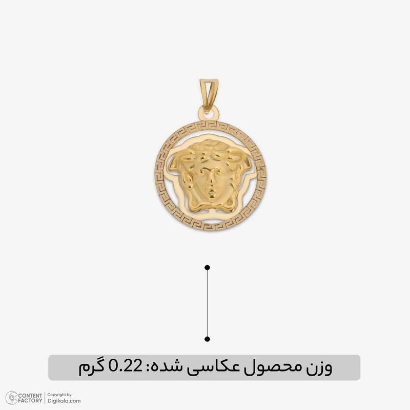 آویز گردنبند طلا 18 عیار زنانه  طرح ورساچه کد 9225 - تصویر 2