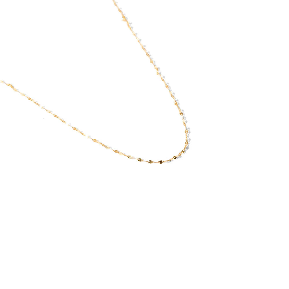 زنجیر طلا 18عیار زنانه طرح پولکی سبک سایز 1 50cm